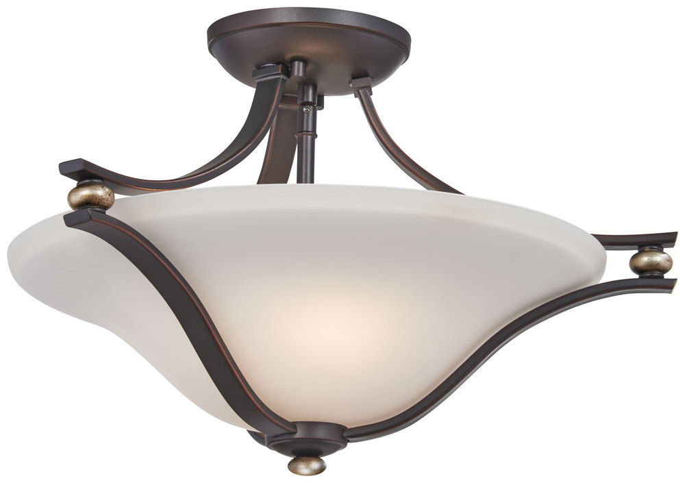 2 LIGHT SEMI FLUSH MOUNT