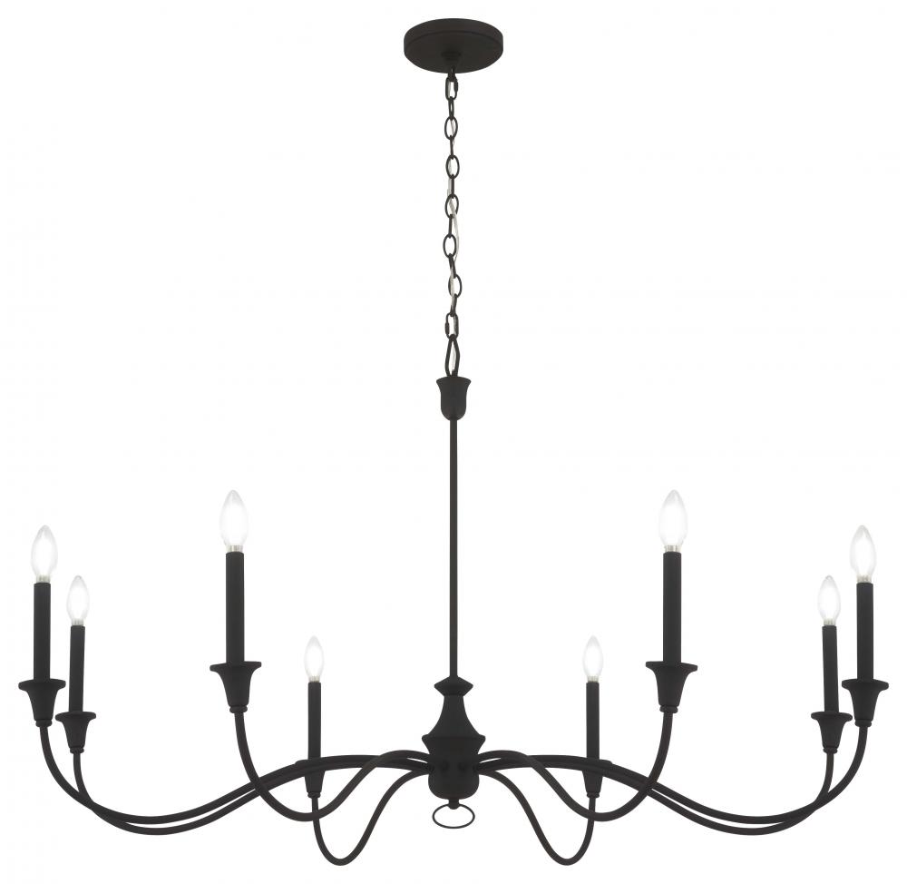 8 LIGHT CHANDELIER FICTURE IN METAL