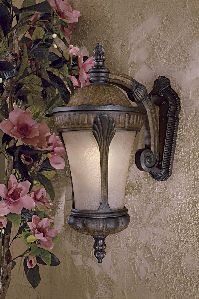 One Light Bronze Wall Lantern