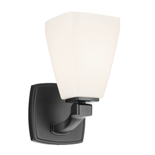 Kichler 55214BK - Marant 9.5" 1-Light Wall Sconce with Opal Glass in Black