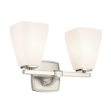 Kichler 55215NI - Marant 14.25" 2-Light Vanity Light with Opal Glass in Brushed Nickel