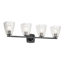 Kichler 55217BKWTR - Marant 33.25" 4-Light Vanity Light with Clear Water Glass in Black