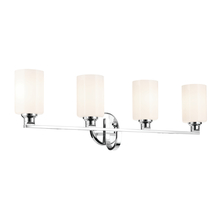 Kichler 55227CH - Gioe 32.25" 4-Light Vanity Light with Opal Glass in Chrome