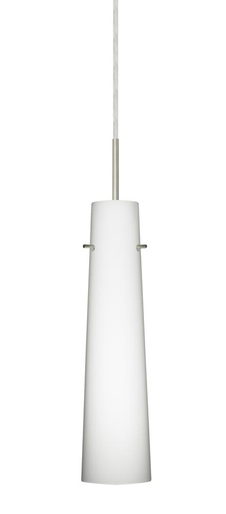 Besa Camino Pendant Satin Nickel Opal Matte 1x40W Halogen