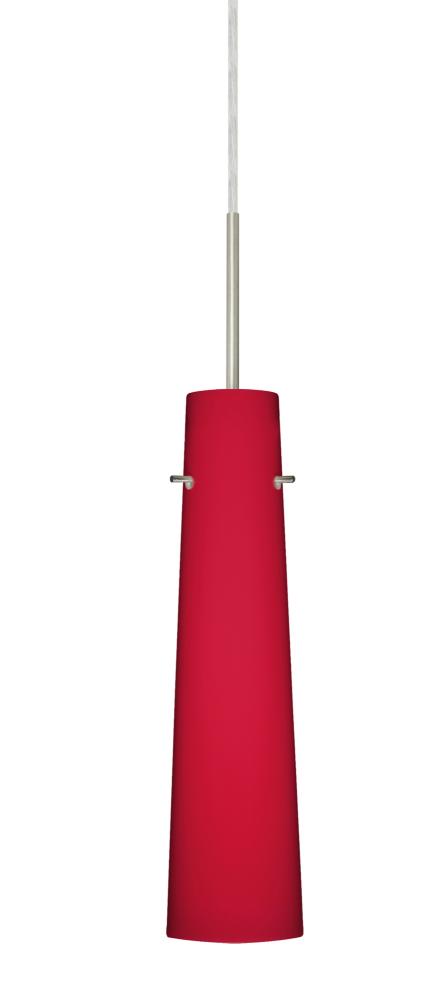 Besa Camino Pendant Satin Nickel Ruby Matte 1x5W LED