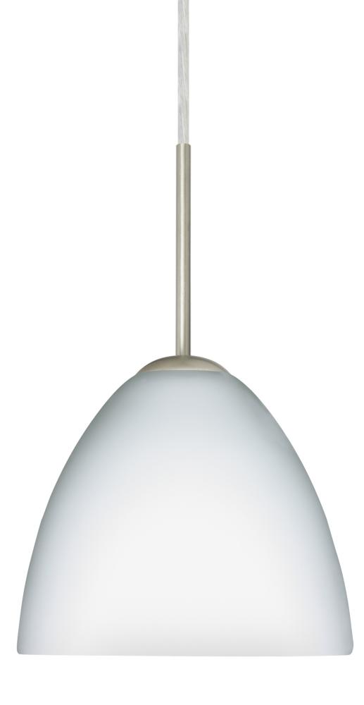 Besa Sasha Pendant Satin Nickel Opal Matte 1x50W Candelabra