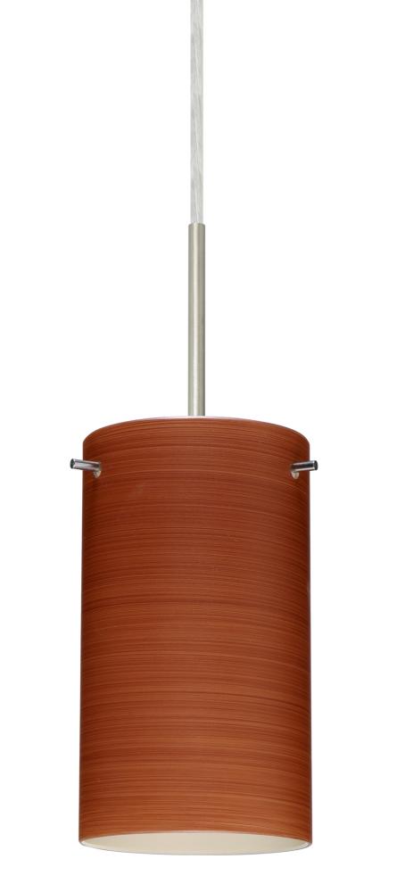 Besa Stilo 7 LED Pendant Cherry Satin Nickel 1x9W LED