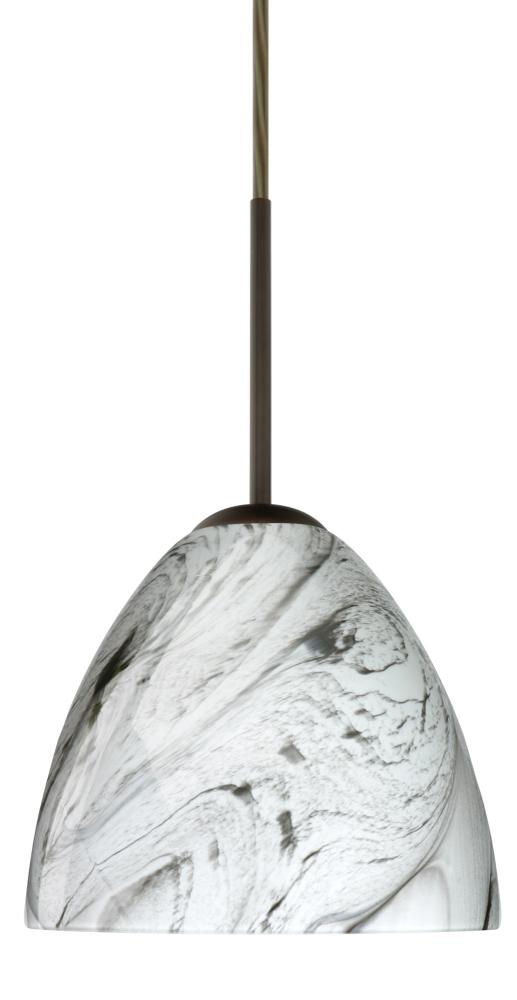 Besa Sasha Pendant Bronze Marble Grigio 1x50W Candelabra