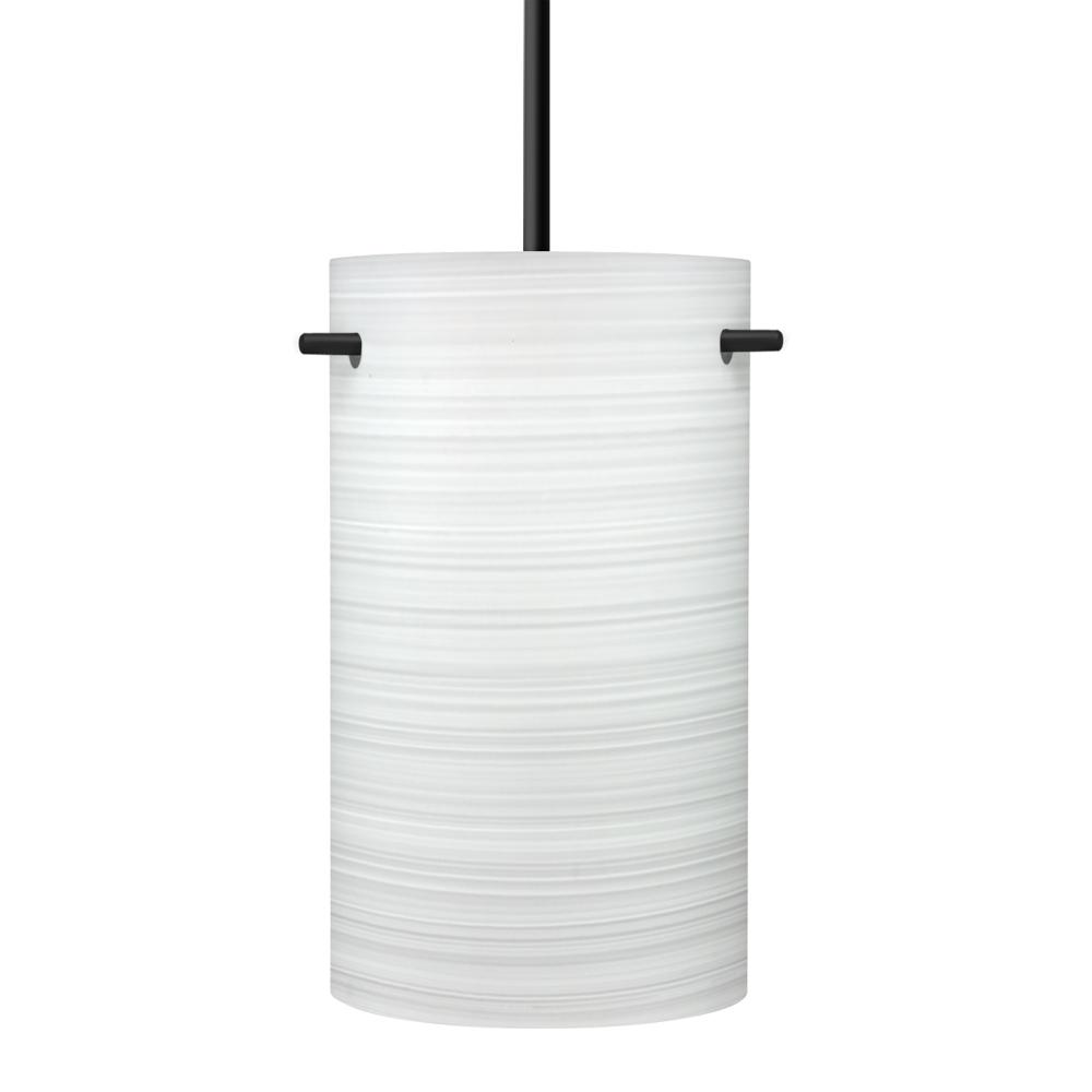 Besa Tamburo 5 Pendant, Chalk, Black Finish, 1x100W MAX E26 Base