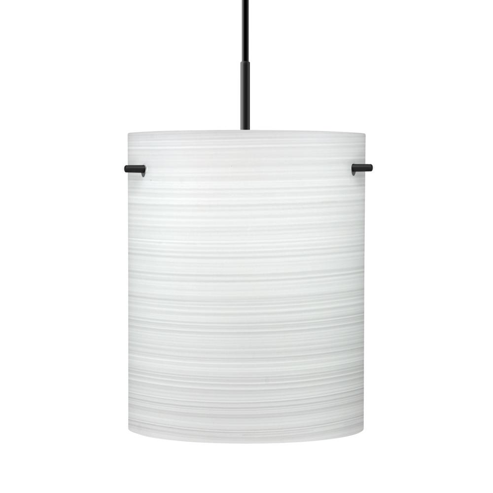 Besa Tamburo 8 Pendant, Chalk, Black Finish, 1x100W MAX E26 Base