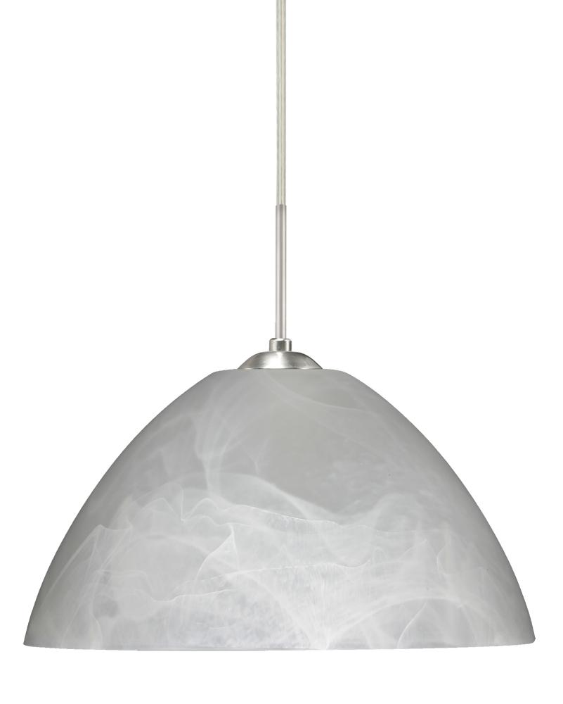 Besa Tessa Pendant Satin Nickel Marble 1x75W Medium Base