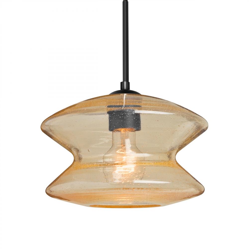 Besa, Zen Cord Pendant, Gold Bubble, Black Finish, 1x60W MAX E26 Base