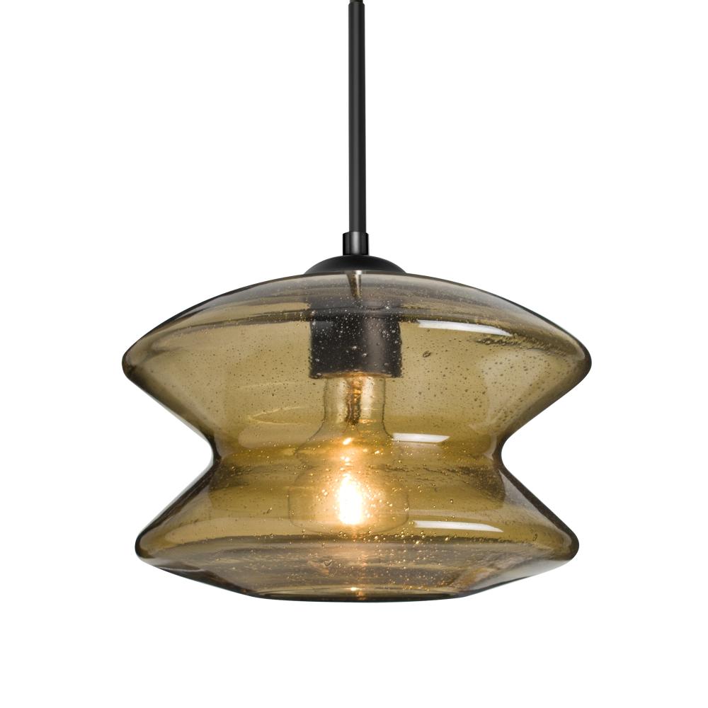 Besa, Zen Cord Pendant, Latte Bubble, Black Finish, 1x60W MAX E26 Base