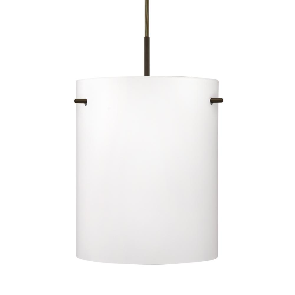 Besa Tamburo 8 Pendant, Opal Matte, Bronze Finish, 1x100W MAX E26 Base