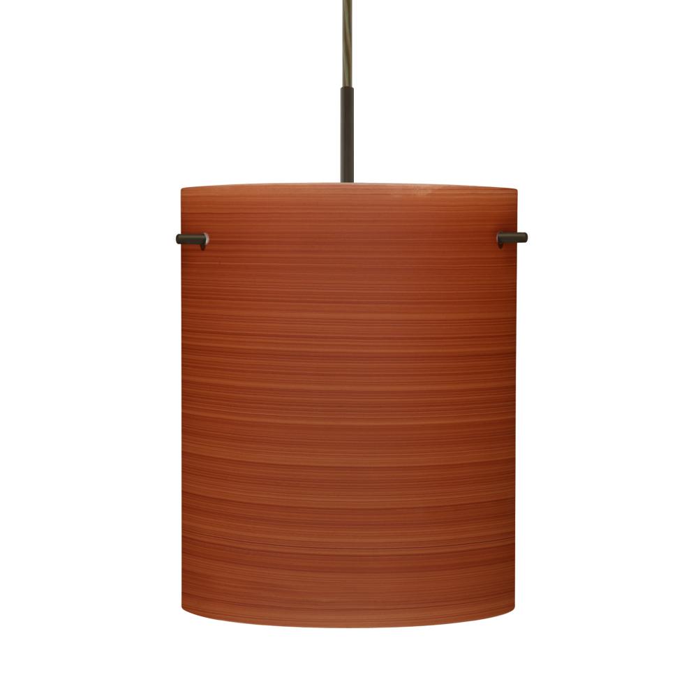 Besa Tamburo 8 Pendant, Cherry, Bronze Finish, 1x100W MAX E26 Base