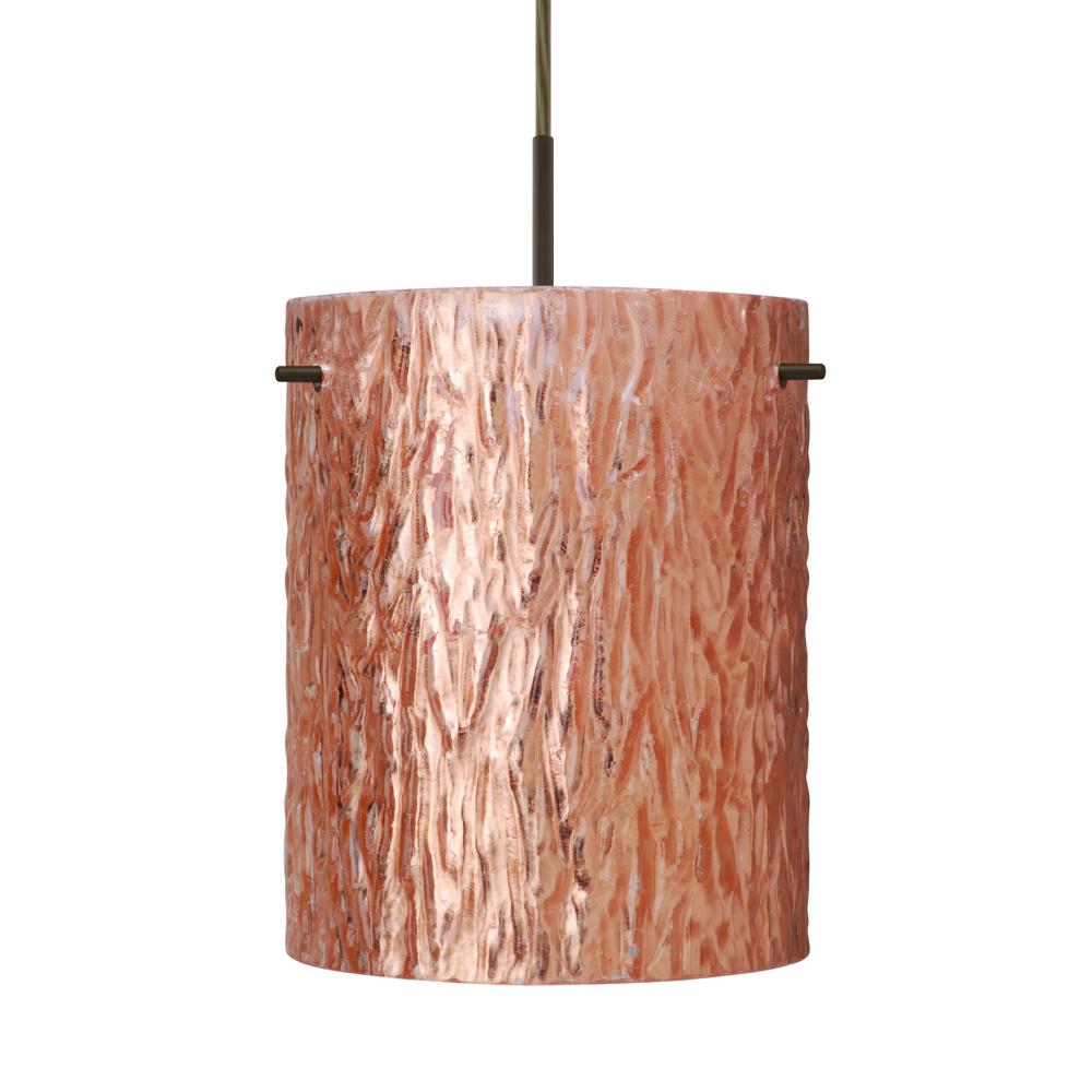 Besa Tamburo 8 Pendant, Stone Copper Foil, Bronze Finish, 1x100W MAX E26 Base