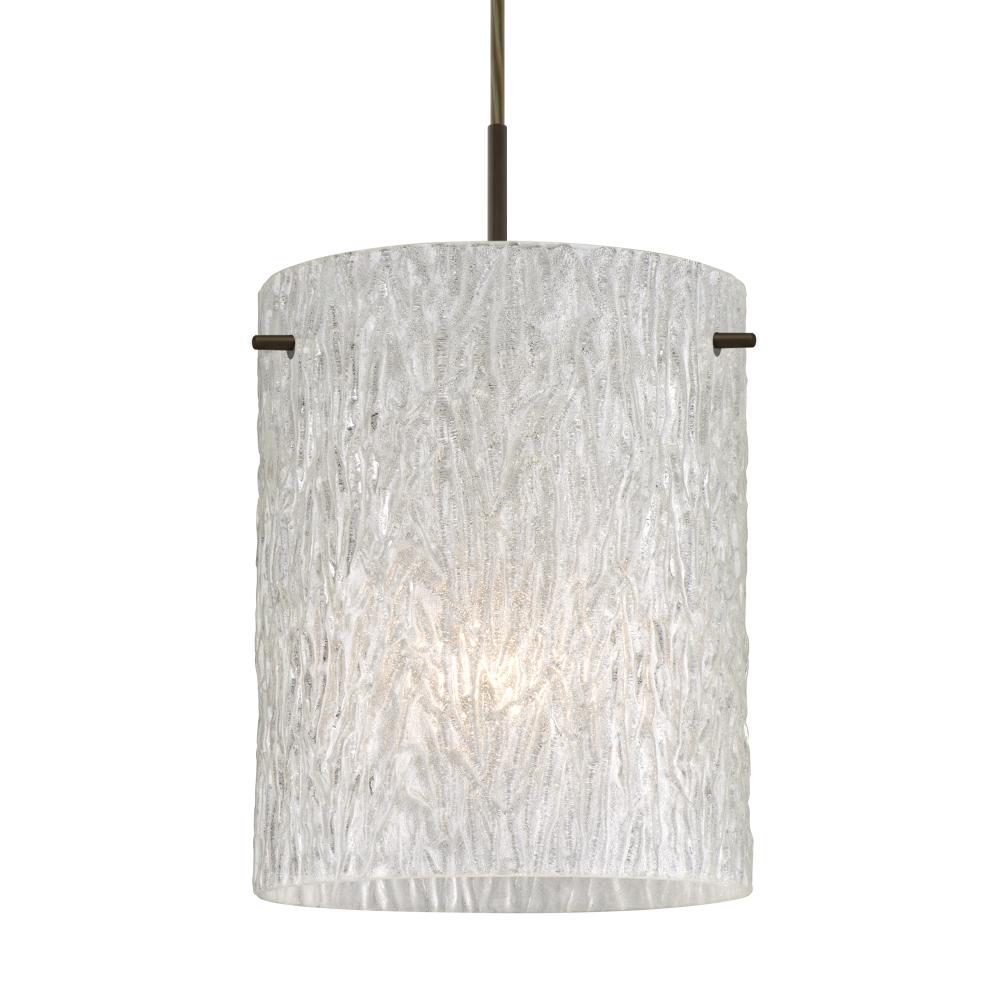 Besa Tamburo 8 Pendant, Glitter Stone, Bronze Finish, 1x100W MAX E26 Base