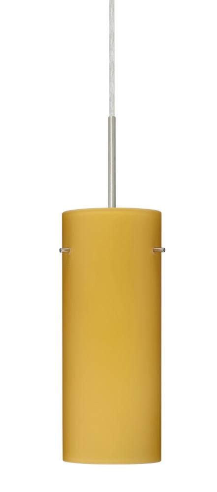 Besa Stilo 10 LED Pendant Vanilla Matte Satin Nickel 1x9W LED