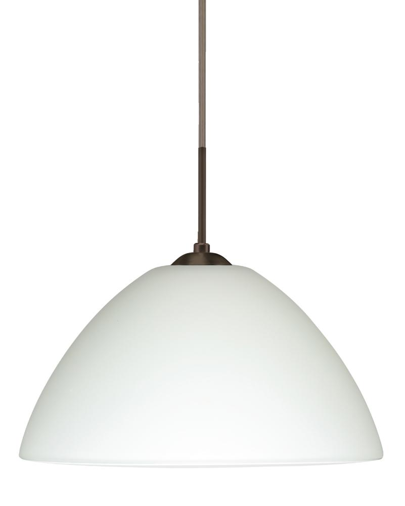 Besa Tessa LED Pendant White Bronze 1x9W LED, 15Ft. Cord