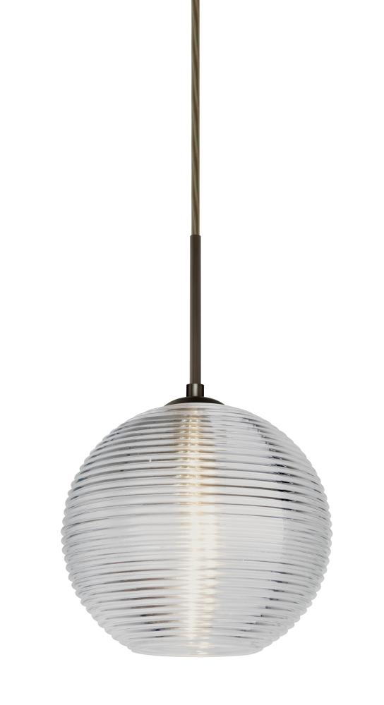 Besa Kristall 8 Pendant Bronze Clear 1x75W Medium Base