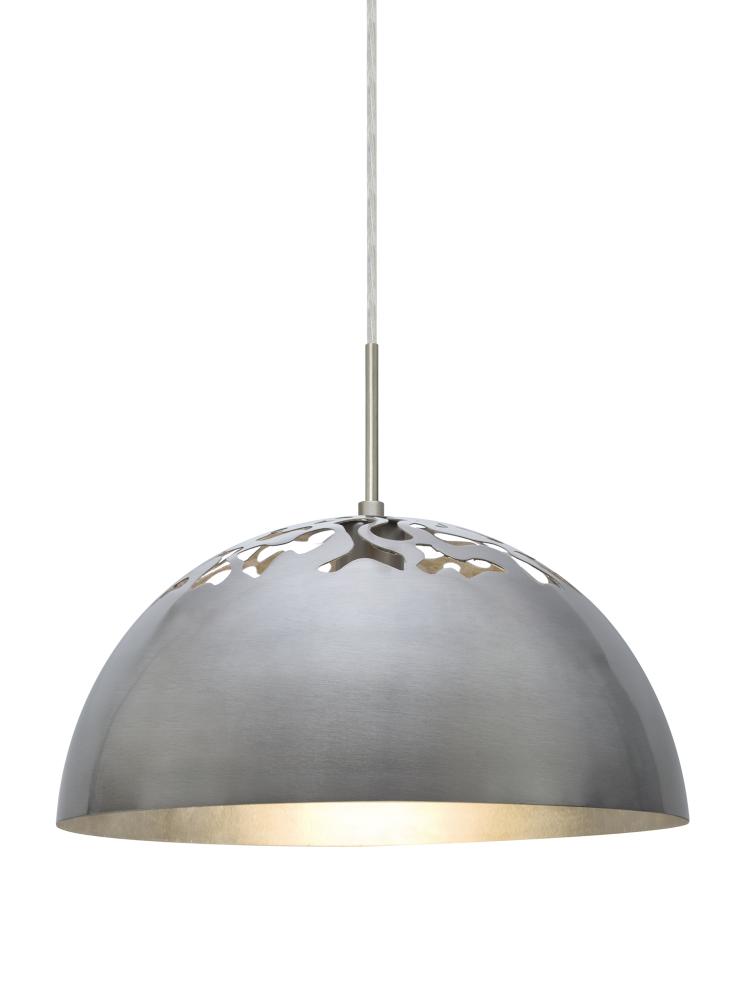 Besa Gordy Pendant, Satin Nickel Finish, 1x60W Medium Base