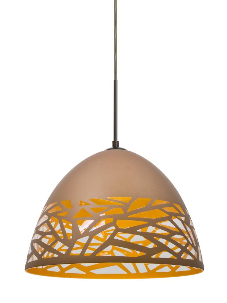 Besa Kiev Pendant, Copper, Bronze Finish, 1x60W Medium Base