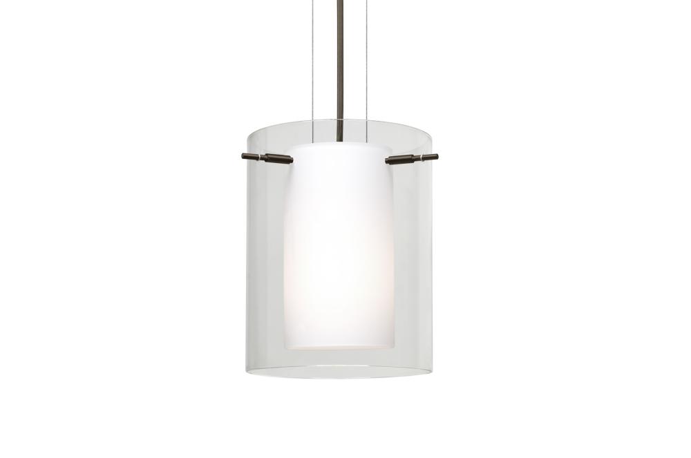 Besa Pendant Pahu 8 Bronze Clear/Opal 1x100W Medium Base