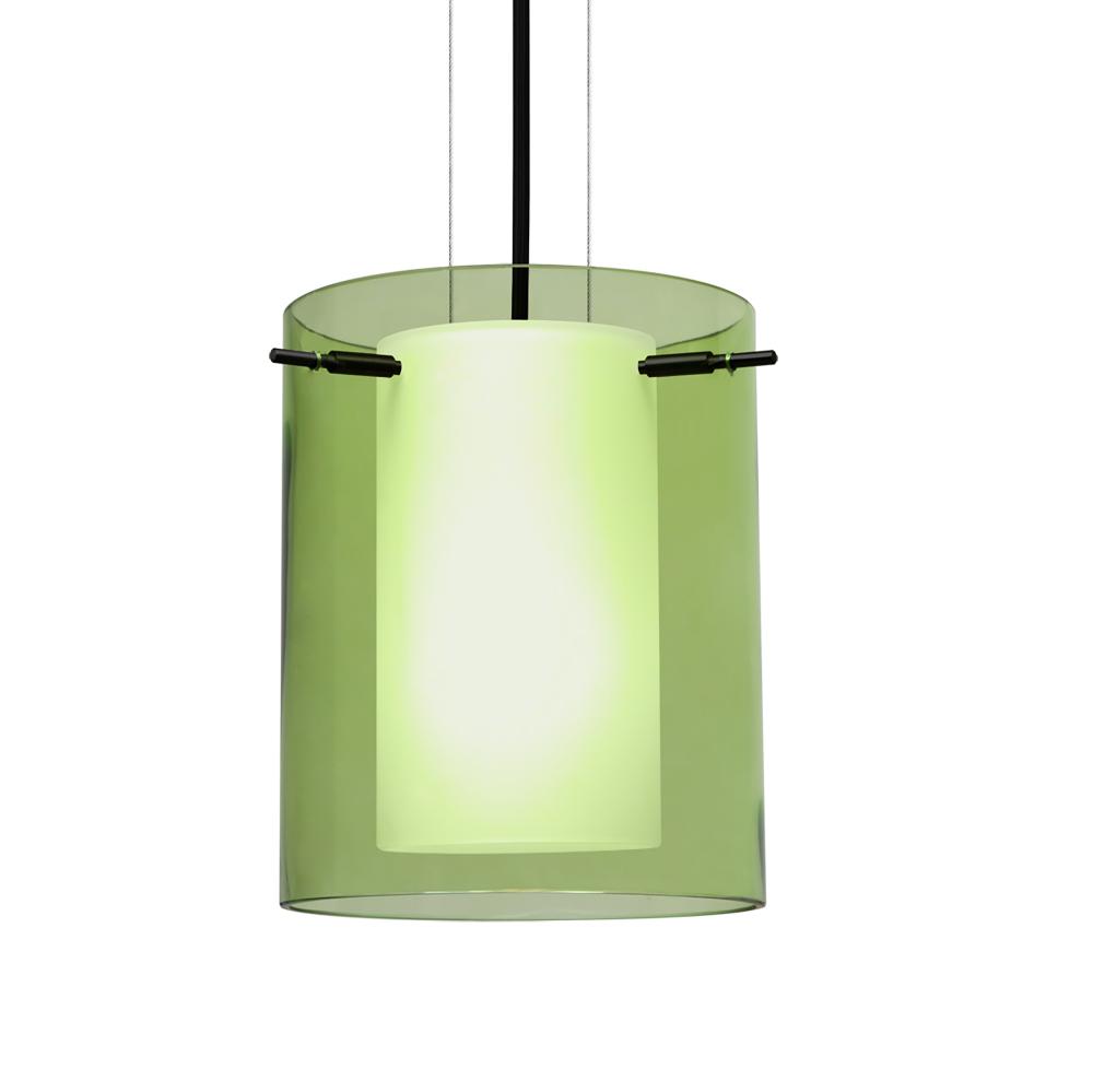 Besa Pendant Pahu 8 Black Transparent Olive/Opal 1x100W MAX E26 Base