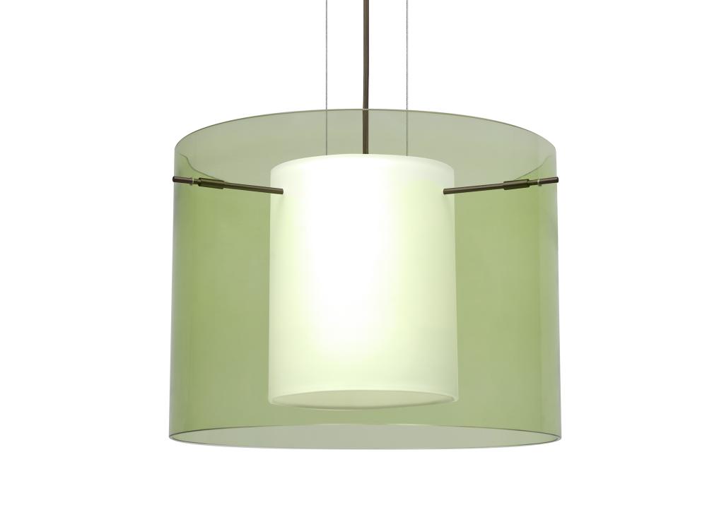 Besa Pahu 16 LED Pendant 1Kg Transparent Olive/Opal Bronze 1x11W LED