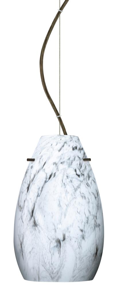 Besa Pera 9 Cable Pendant Marble Grigio Bronze 1x100W Medium Base