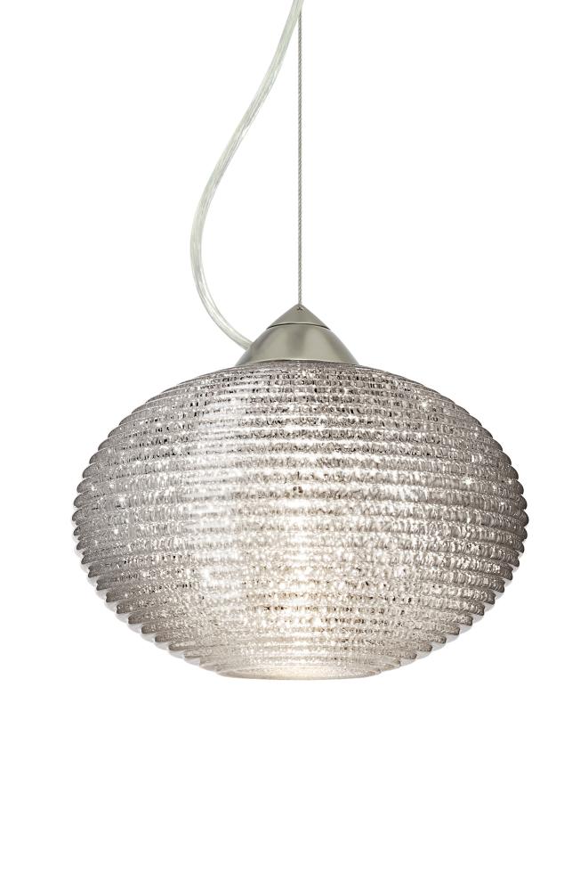 Besa Pape 10 Pendant 1Kx Glitter Satin Nickel 1x9W LED