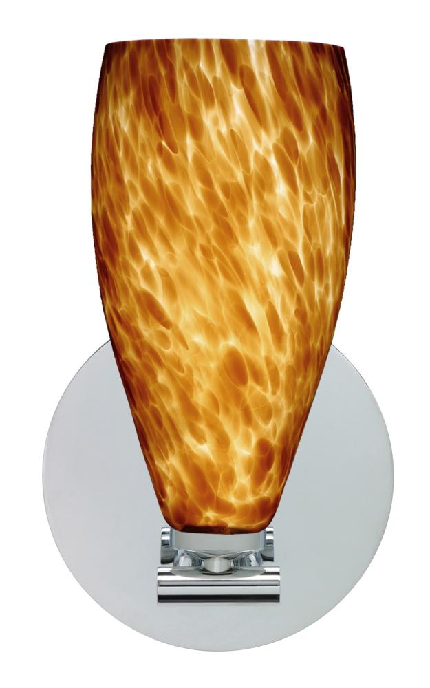 Besa Wall Karli Polished Nickel Amber Cloud 1x5W LED