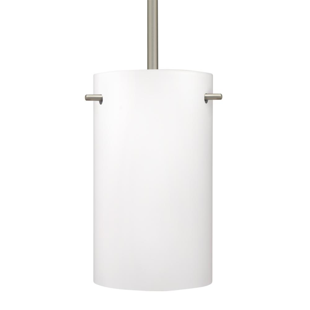 Besa Tamburo 5 Stem Pendant, Opal Matte, Black Finish, 1x100W MAX E26 Base