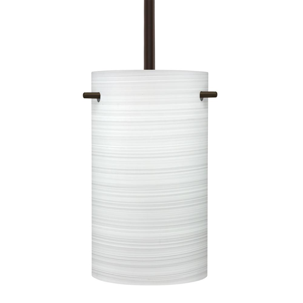 Besa Tamburo 5 Stem Pendant, Chalk, Bronze Finish, 1x100W MAX E26 Base