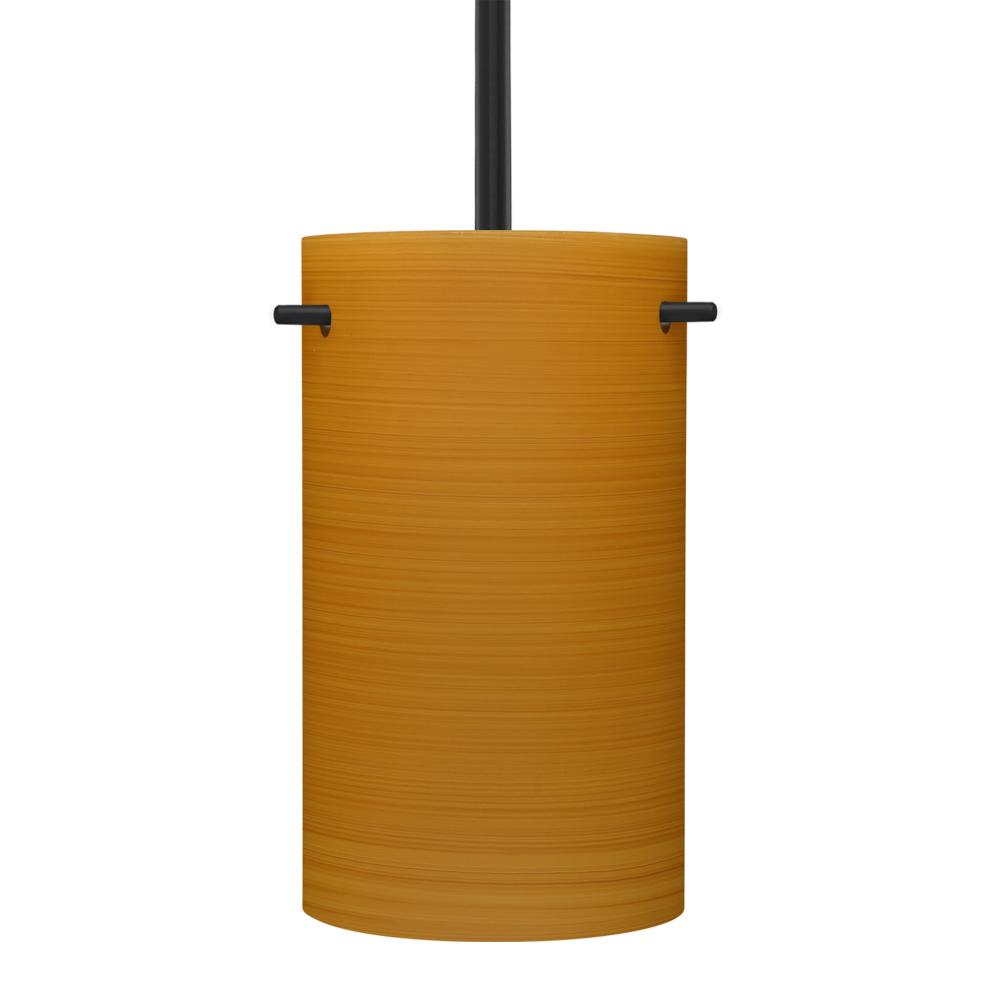 Besa Tamburo 5 Stem Pendant, Oak, Black Finish, 1x100W MAX E26 Base