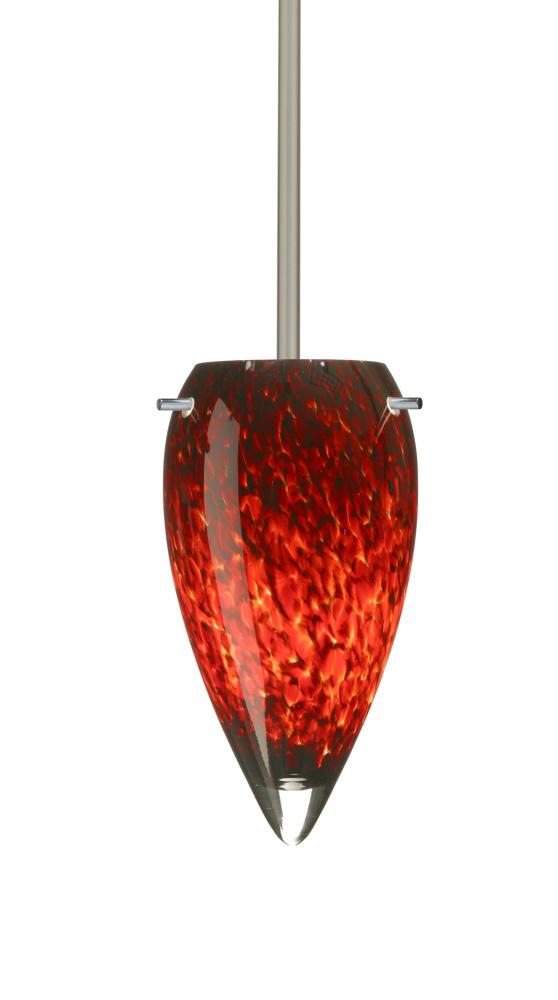 Besa Juli LED Pendant Garnet Satin Nickel 1x9W LED