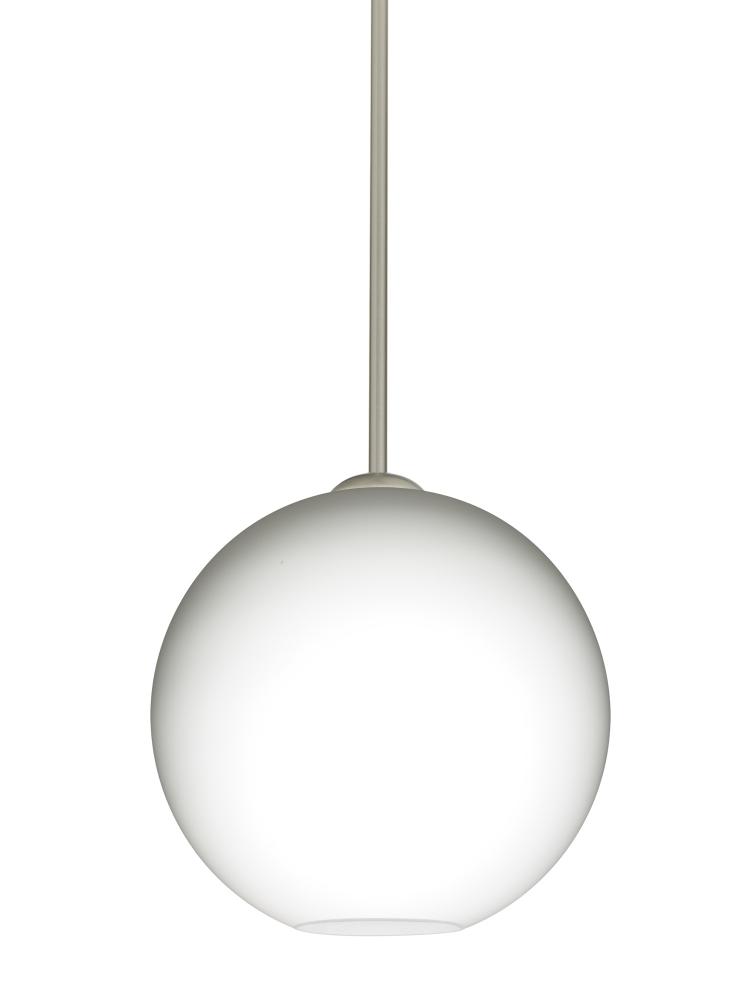 Besa Coco 10 Stem Pendant, Opal Matte, Satin Nickel Finish, 1x9W LED