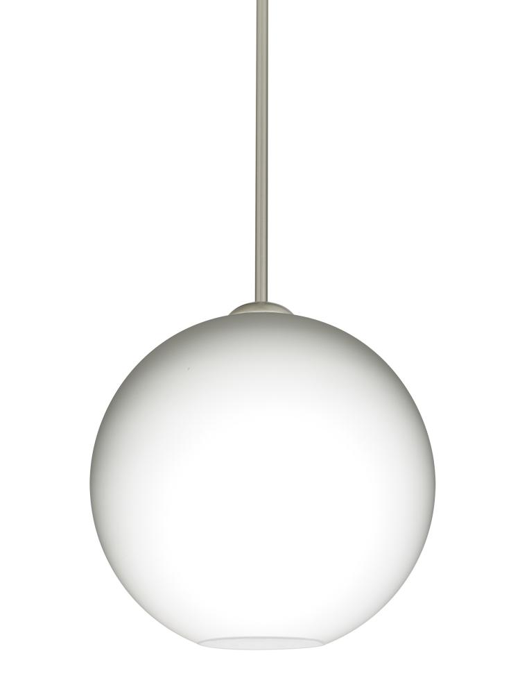 Besa Coco 12 Stem Pendant, Opal Matte, Satin Nickel Finish, 1x9W LED