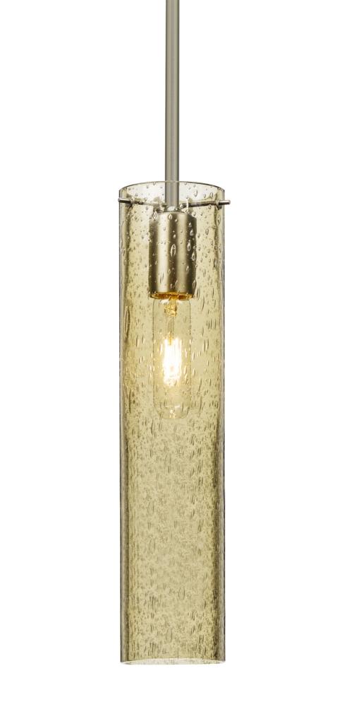 Besa, Juni 16 Stem Pendant, Gold Bubble, Satin Nickel, 1x60W Medium Base