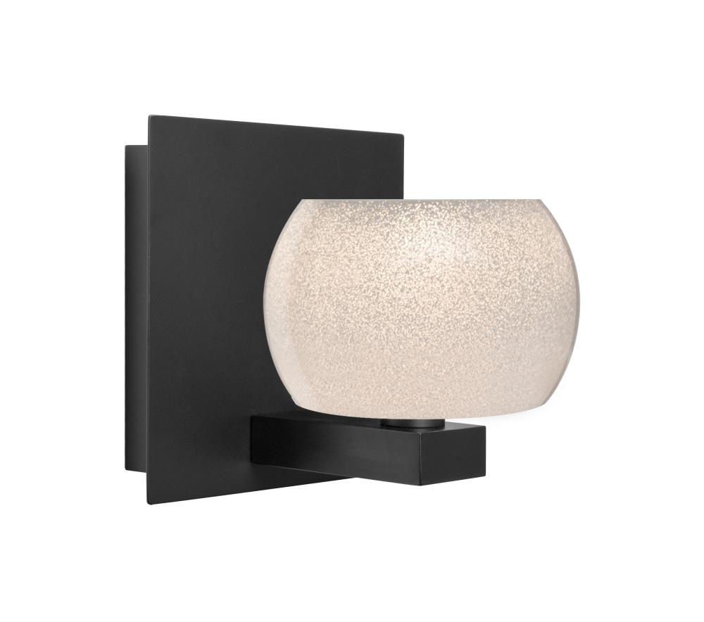 Besa, Keno Vanity, White Sand, Black Finish, 1x60W G9 Base