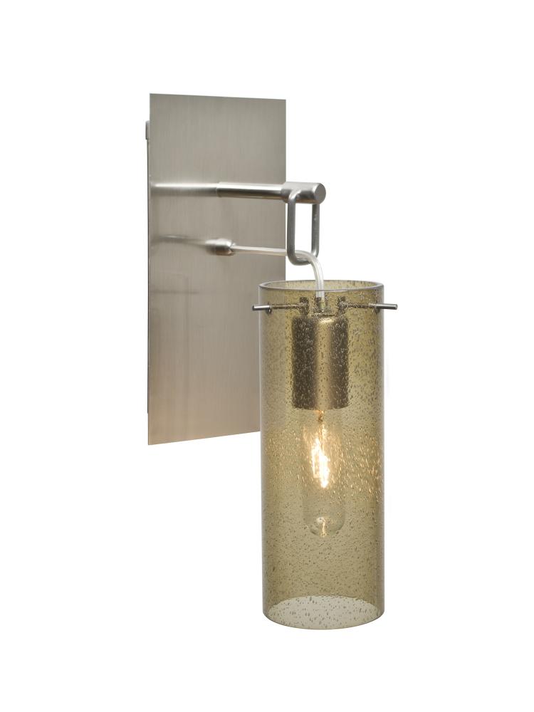 Besa Juni 10 Wall Pendant, Latte Bubble, Satin Nickel Finish, 1x60W Medium Base