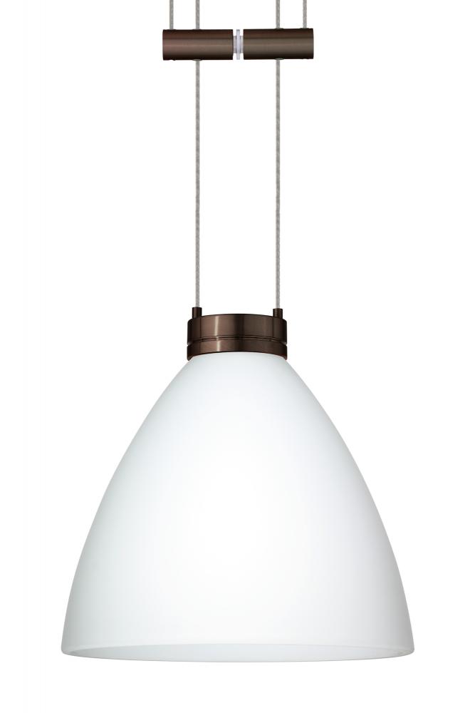 Besa Pendant Mia Bronze Opal Matte 1x50W Halogen