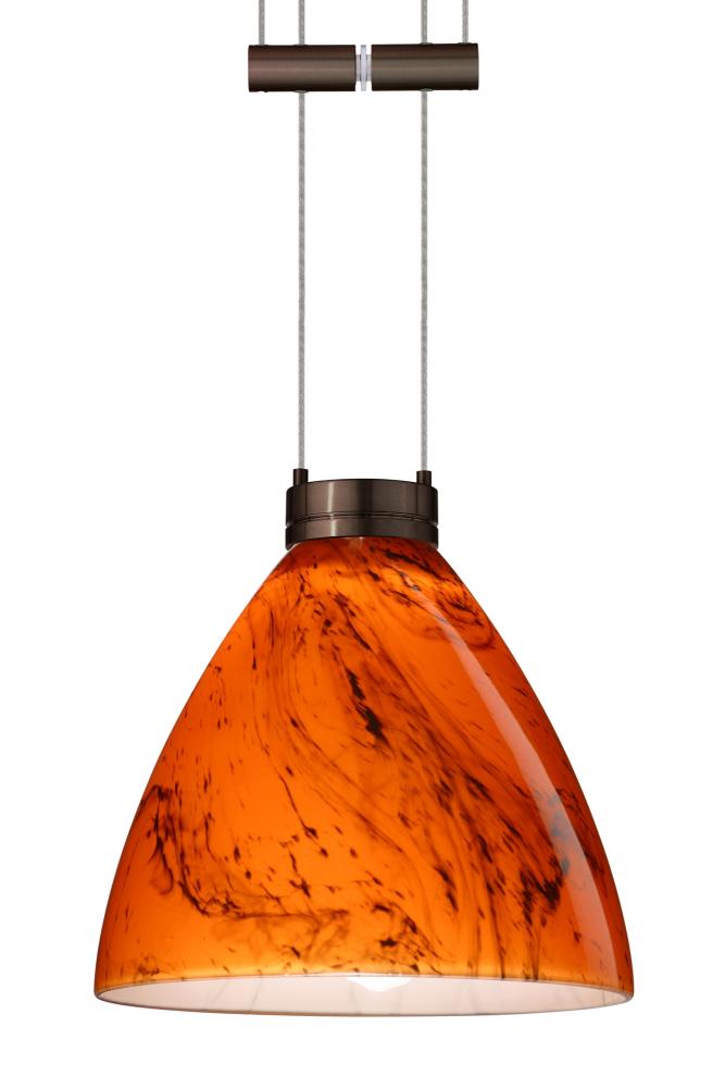 Besa Pendant Mia Bronze Habanero 1x50W Halogen