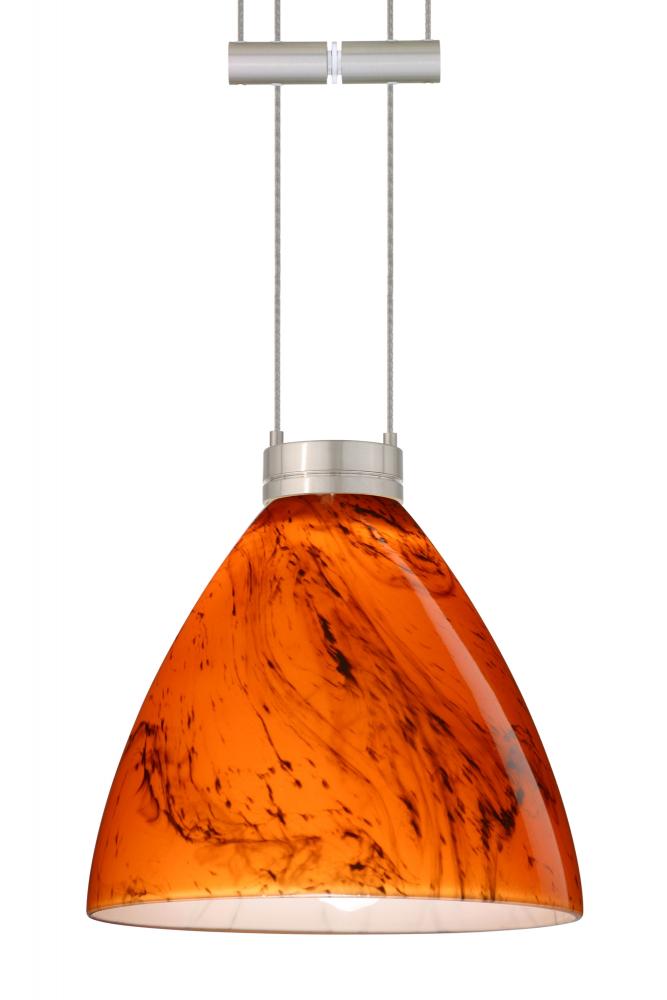 Besa Pendant Mia Satin Nickel Habanero 1x50W Halogen