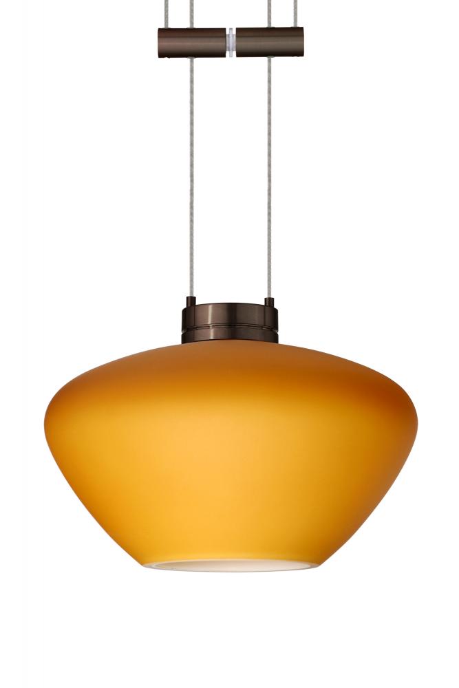 Besa Pendant Peri Bronze Amber Matte 1x50W Halogen