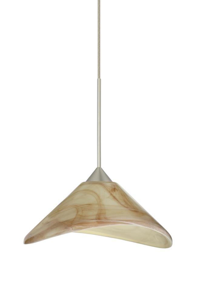 Besa Pendant Hoppi Satin Nickel Mocha 1x3W LED