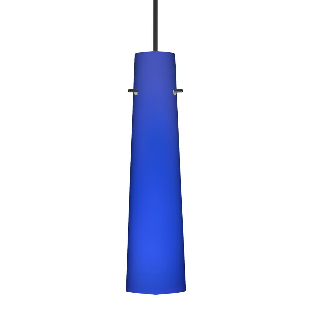 Besa Camino Pendant Black Cobalt Blue Matte 1x50W Halogen, 0-10V Dimming