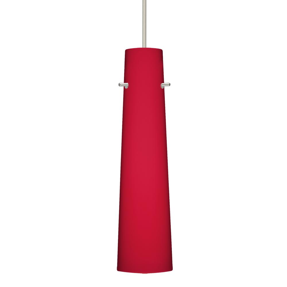 Besa Camino Pendant Satin Nickel Ruby Matte 1x50W Halogen, 0-10V Dimming