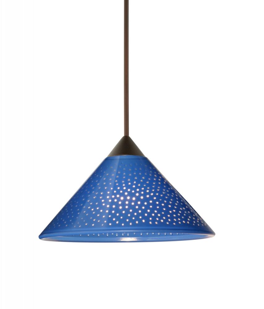 Besa Pendant Kona Bronze Blue Starpoint 1x50W Halogen