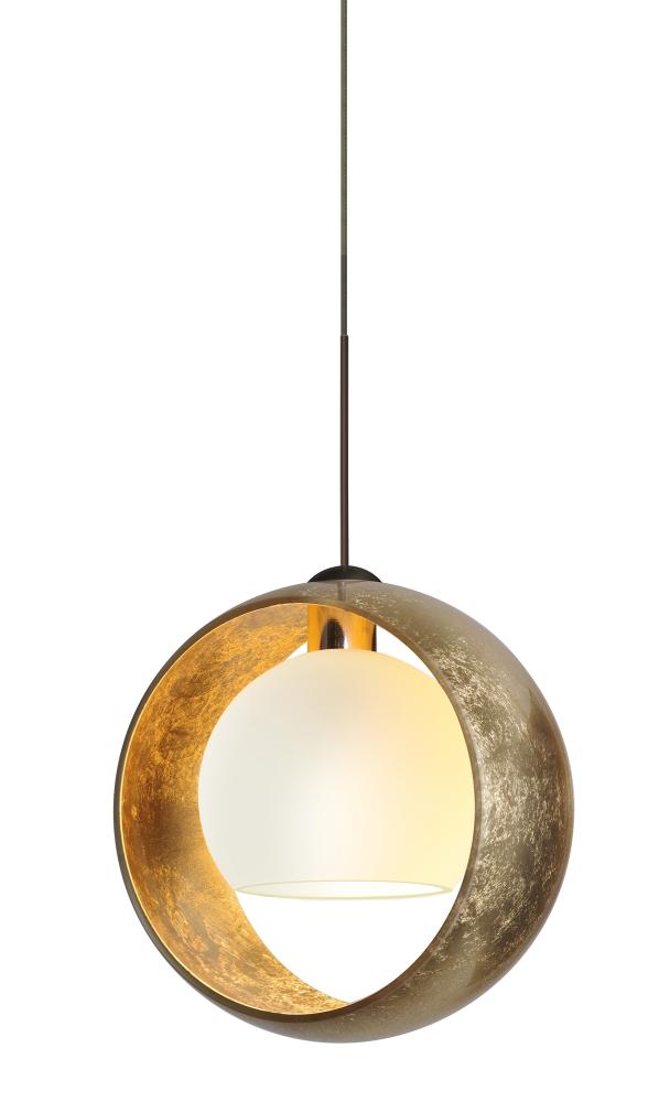 Besa Pendant Pogo Bronze Gold/Inner Gold 1x5W LED